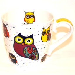 Zeige Details für Eulen weiß Becher Könitz Bild von Eulen weiß Becher Könitz