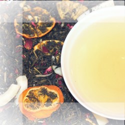 Zeige Details für Mandarine-Kokos grüner Tee Bild von Mandarine-Kokos grüner Tee