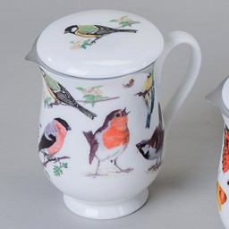 Zeige Details für Roy Kirkham Tasse mit Sieb und Deckel Garden Birds (Motiv1) Bild von Roy Kirkham Tasse mit Sieb und Deckel Garden Birds (Motiv1)