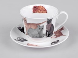 Zeige Details für Cats Galore Katzen Roy Kirkham Teetassen Jumbo mit Untertasse Bild von Cats Galore Katzen Roy Kirkham Teetassen Jumbo mit Untertasse