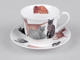 Bild von Cats Galore Katzen Roy Kirkham Teetassen Jumbo mit Untertasse 