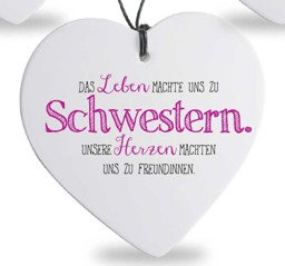 Zeige Details für Herz mit Spruch Schwester Bild von Herz mit Spruch Schwester