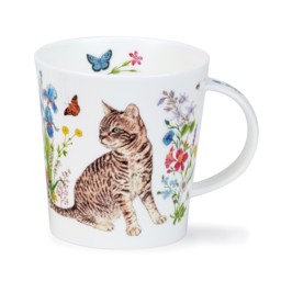Zeige Details für Floral Cats tabby Dunoon Tasse Lomond Fine Bone China Bild von Floral Cats tabby Dunoon Tasse Lomond Fine Bone China