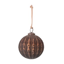 Zeige Details für Mung Ornament, Glaskugel, braun Bild von Mung Ornament, Glaskugel, braun