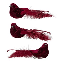 Zeige Details für Peace Ornament Deko Vogel rot 3er Set Bild von Peace Ornament Deko Vogel rot 3er Set