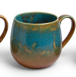 Zeige Details für Gustl Henkelbecher Porzellan blau Bild von Gustl Henkelbecher Porzellan blau