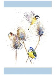 Zeige Details für Geschirrtuch Birds + Teasels Roy Kirkham Bild von Geschirrtuch Birds + Teasels Roy Kirkham