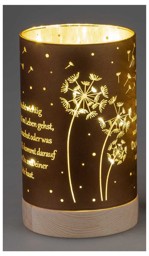 Zeige Details für Deko-Licht LED braun 15 cm - Motiv Pusteblume - wen du an deiner Seite hast Bild von Deko-Licht LED braun 15 cm - Motiv Pusteblume - wen du an deiner Seite hast