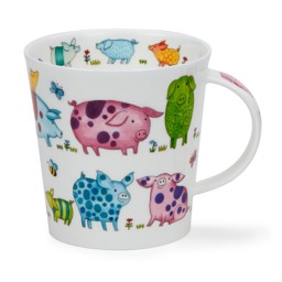 Bild von Dunoon Tasse Bright Bunch Pig Schweine Jumbobecher Cairngorm