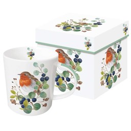 Zeige Details für Oiseau sur Branche Rotkehlchen Porzellanbecher mit Geschenkkarton Trendmug Bild von Oiseau sur Branche Rotkehlchen Porzellanbecher mit Geschenkkarton Trendmug