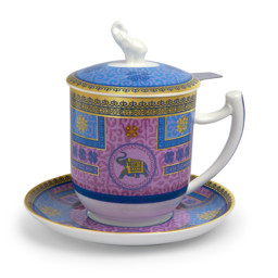 Bild von Olly Teetasse mit Untertasse, Sieb und Deckel