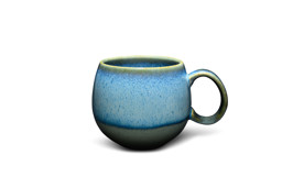 Zeige Details für MAOCI Jumbotasse blau glänzend grau matt Keramik 0,5 L Bild von MAOCI Jumbotasse blau glänzend grau matt Keramik 0,5 L