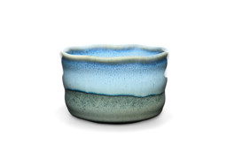 Zeige Details für MAOCI Matchaschale blau glänzend grau matt Keramik Bild von MAOCI Matchaschale blau glänzend grau matt Keramik