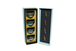 Zeige Details für Teeschalen Sikahirsch blau gold Cups 4er Set Keramik Bild von Teeschalen Sikahirsch blau gold Cups 4er Set Keramik