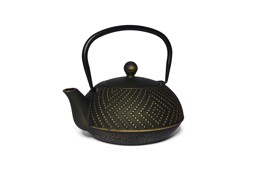 Zeige Details für Maoci Arare modern schwarz gold Teekanne aus Gusseisen 0,9 L Bild von Maoci Arare modern schwarz gold Teekanne aus Gusseisen 0,9 L