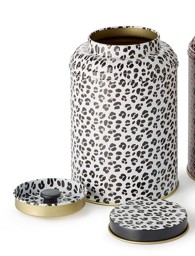 Zeige Details für Teedose Leo Print weiß für 150g Tee Bild von Teedose Leo Print weiß für 150g Tee
