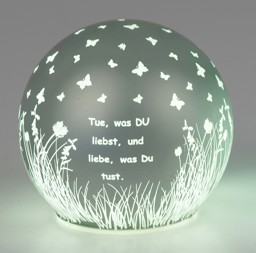 Zeige Details für Deko-Licht Kugel LED salbei 10cm 12cm - Tue was du liebst Bild von Deko-Licht Kugel LED salbei 10cm 12cm - Tue was du liebst