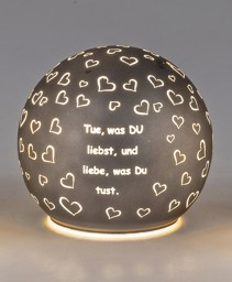 Zeige Details für Deko-Licht Kugel LED grau 10cm 12cm - Tue was du liebst Bild von Deko-Licht Kugel LED grau 10cm 12cm - Tue was du liebst