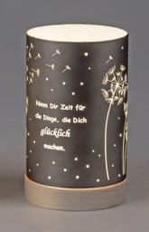 Zeige Details für Deko-Licht LED grau 15cm 20cm - Nimm dir Zeit Bild von Deko-Licht LED grau 15cm 20cm - Nimm dir Zeit
