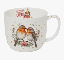 Zeige Details für Jumbotasse Rotkehlchenliebe 700 ml Fine Bone China  Bild von Jumbotasse Rotkehlchenliebe 700 ml Fine Bone China
