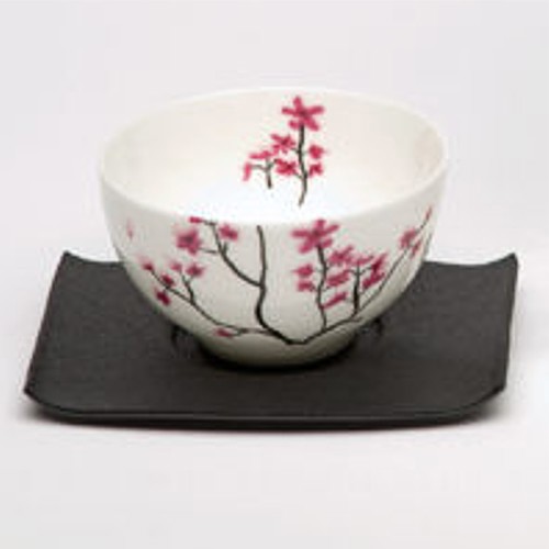Bild von Teeschale mit Gußeisenuntertasse Cherry Blossom