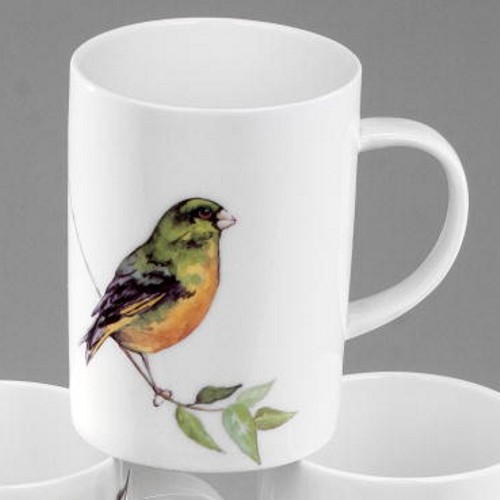 Bild von Kirkham Birds Grünfink Teetasse Kaffeebecher