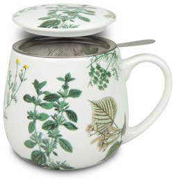 Bild von Teetasse mit Sieb und Deckel My favourite tea Kräuter