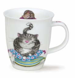 Bild von Dunoon Mug Henkelbecher Comfy Cats grey graue Nevis