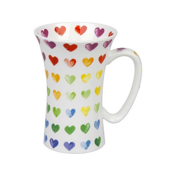 Bild von Colorful Cast Hearts Herz Jumbobecher Mega Mug extra große Tassen Könitz