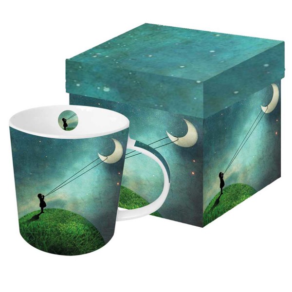Bild von Chasing the Moon Mond Porzellanbecher mit Geschenkkarton