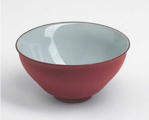 Bild von Cup Kami rot burgund Teeschale Porzellan 0,1 L