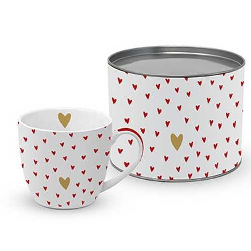Bild von Little Hearts real gold Big Mug Porzellanbecher mit Geschenkkarton