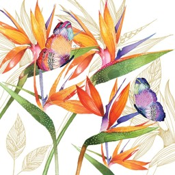 Bild von Parrot Flower Paradiesvogelblume Servietten