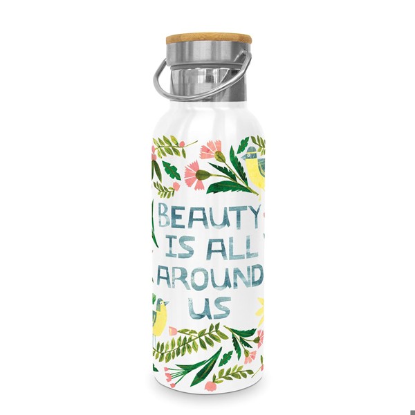 Bild von Edelstahl-Trinkflasche Beauty is around 0,5 L 