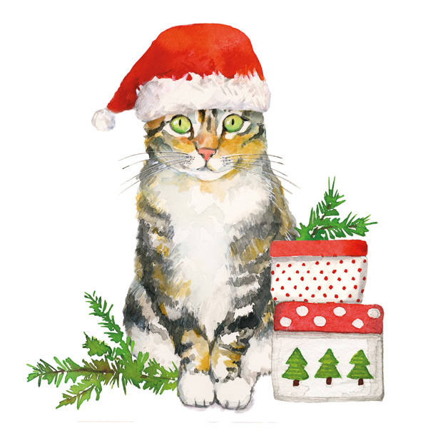 Bild von Christmas Kitty Servietten