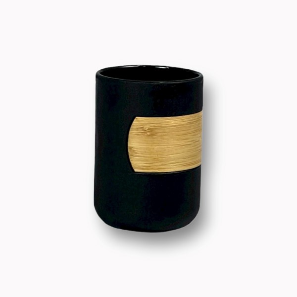 Bild von Kuomi Teetasse Gusseisen schwarz mit Bambus 0,25 L