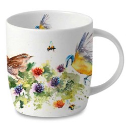 Bild von Roy Kirkham Garden Wildlife Meise + Zaunkönig Kaffeebecher Tasse 
