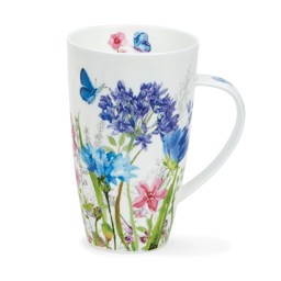 Dunoon Fine Bone China Mok - Gemaakt in Engeland - Vaatwasmachinebestendig - 330ml - Braemar Vorm (Vintage Blauw Dunoon Fine Bone China Mok - Gemaakt in Engeland - Vaatwasmachinebestendig - 330ml - Braemar Vorm (Vintage Blauw