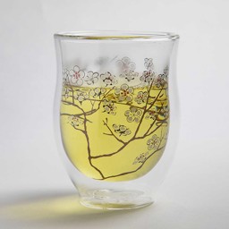 Bild von Teeglas White Cherry doppelwandig Glastasse groß