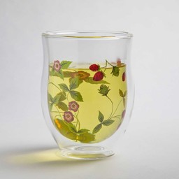 Bild von Teeglas Mirella Erdbeeren doppelwandig Glastasse groß