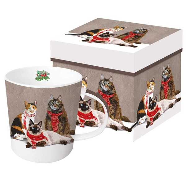 Bild von Scarf Cats Trendmug Porzellanbecher mit Geschenkkarton
