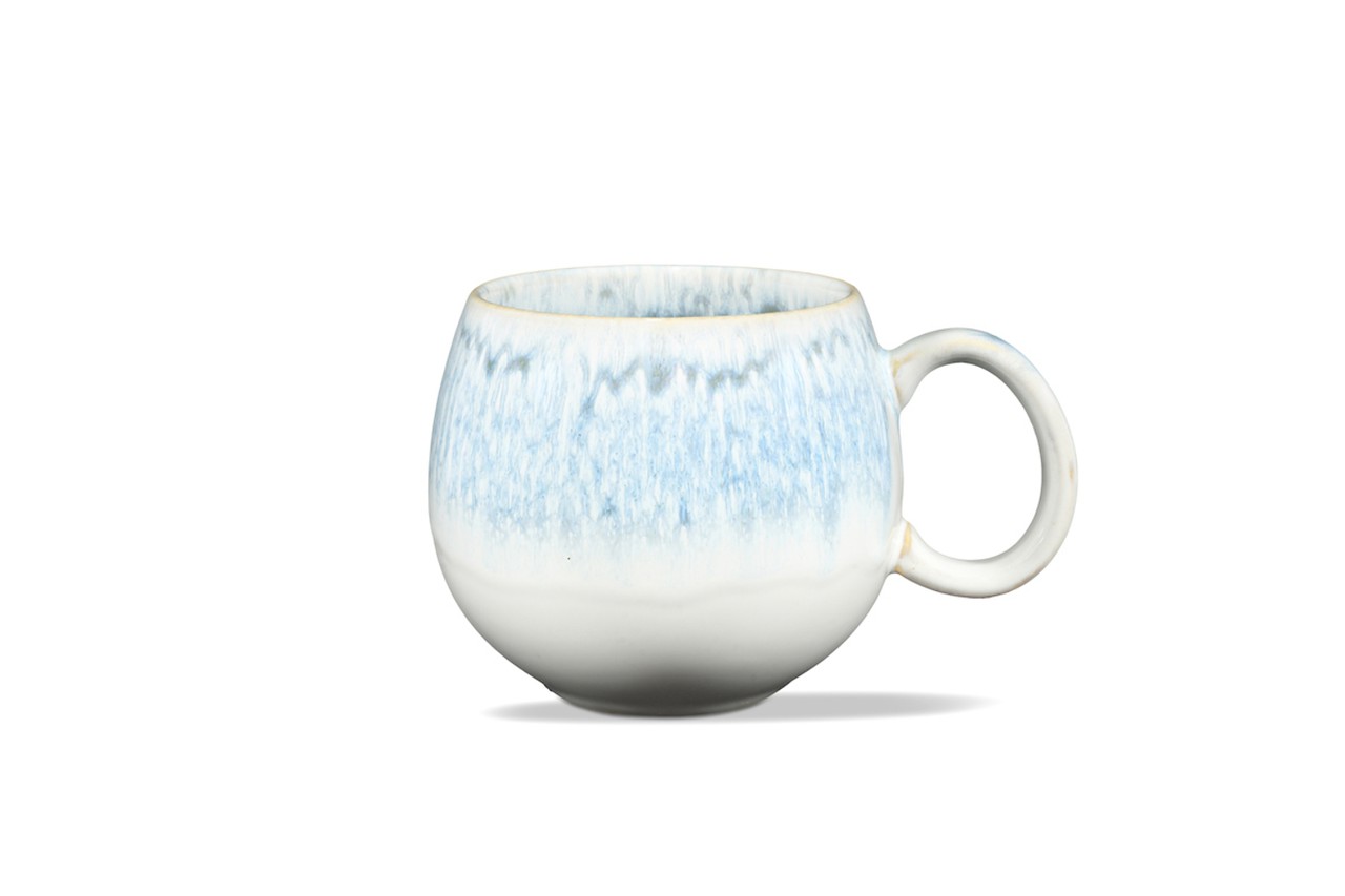 Bild von MAOCI Jumbotasse eisblau weiß Keramik 0,5 L