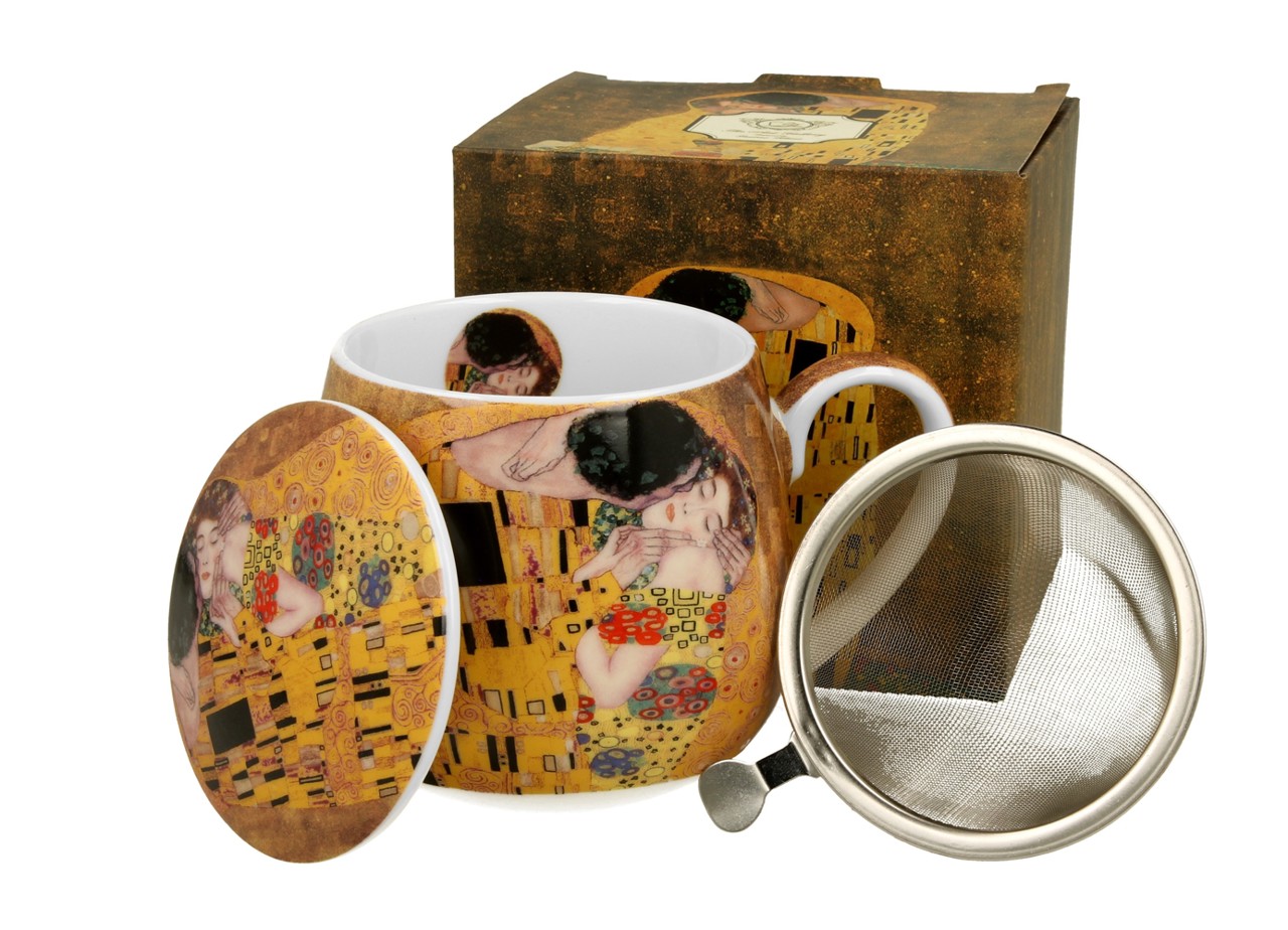 Bild von DUO The Kiss Klimt Teetasse mit Sieb und Deckel 