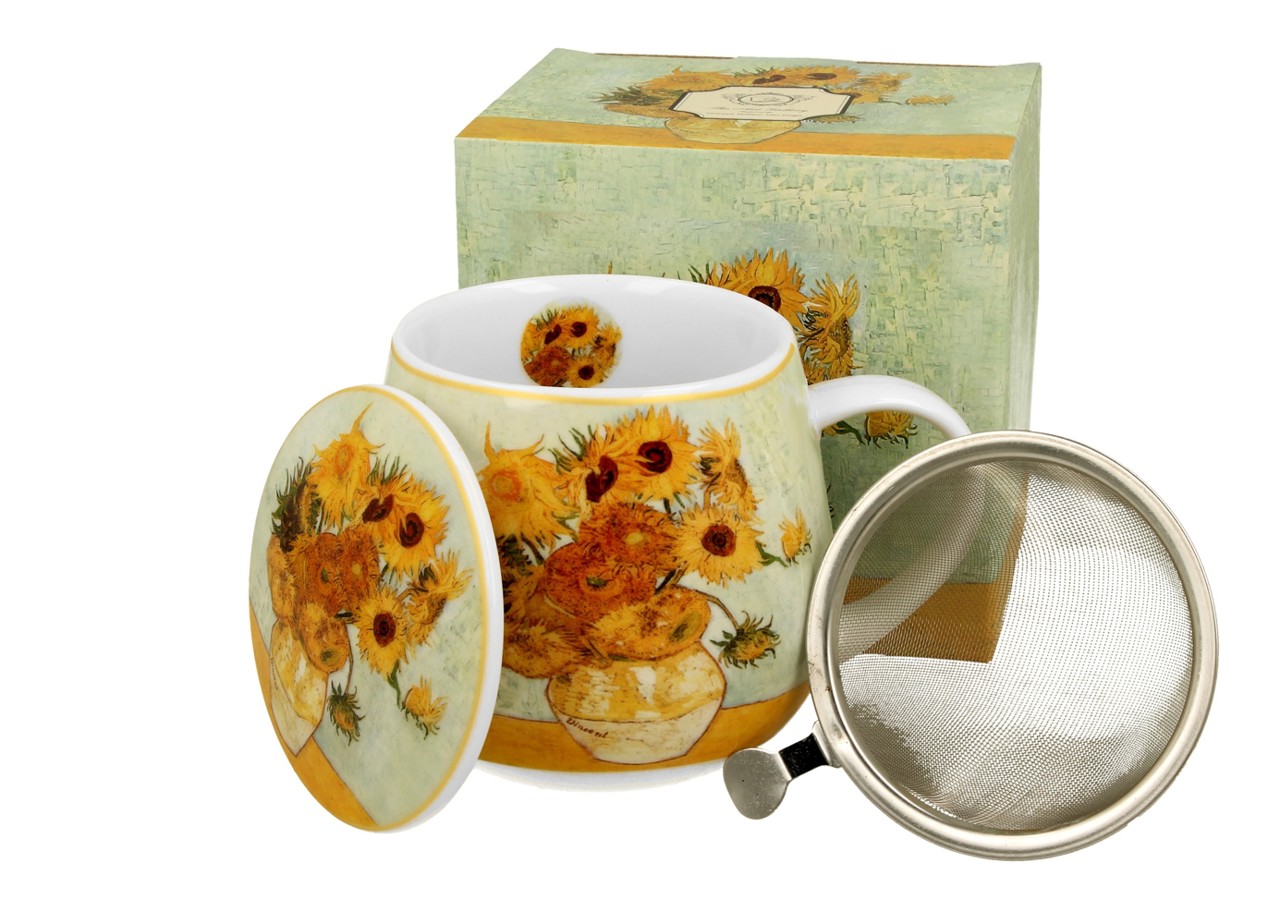 Bild von DUO Sunflowers Van Gogh Teetasse mit Sieb und Deckel 