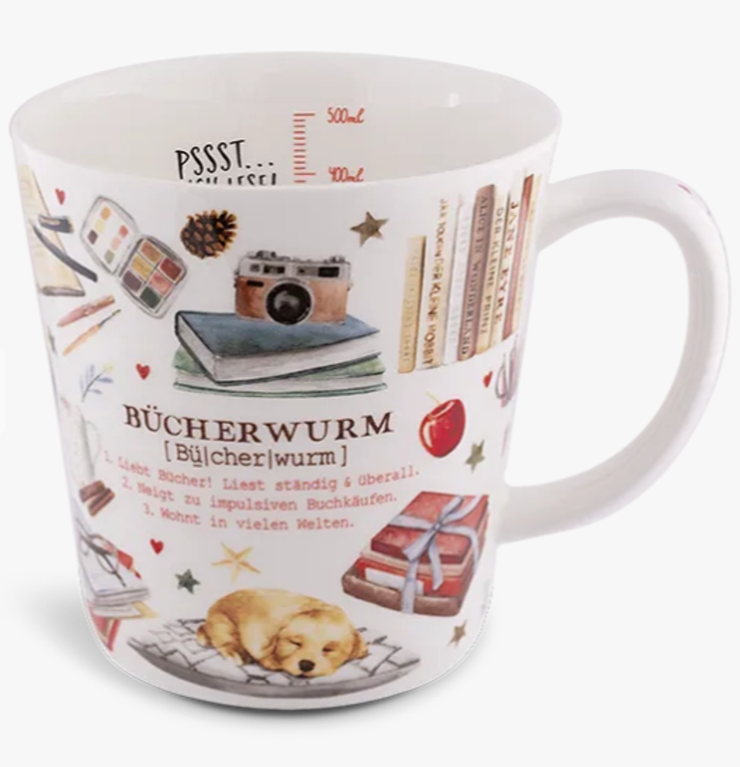 Bild von Bücherwurm Jumbobecher 500 ml Fine Bone China 