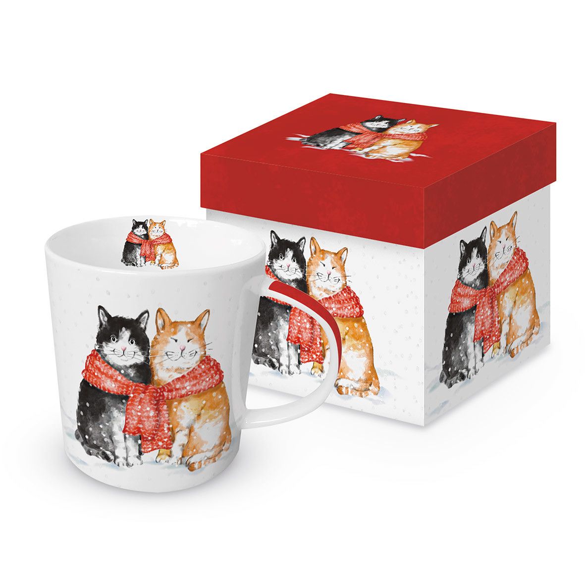 Bild von PPD Tasse O´Malley & Friend Winter Katzen Porzellan mit Geschenkkarton Trendmug