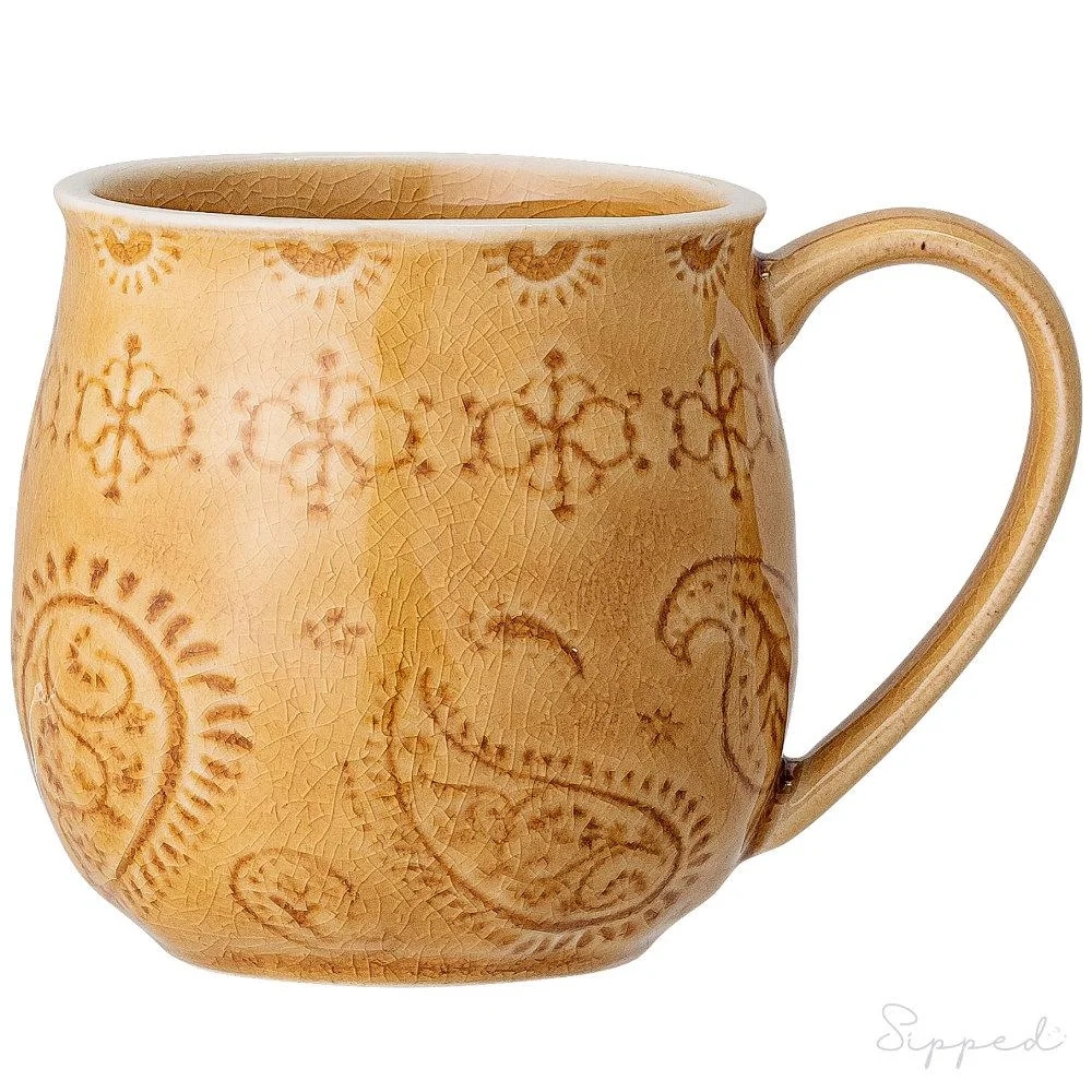 Bild von Bloomingville Tasse Rani gelb Steinzeug 0,4 L