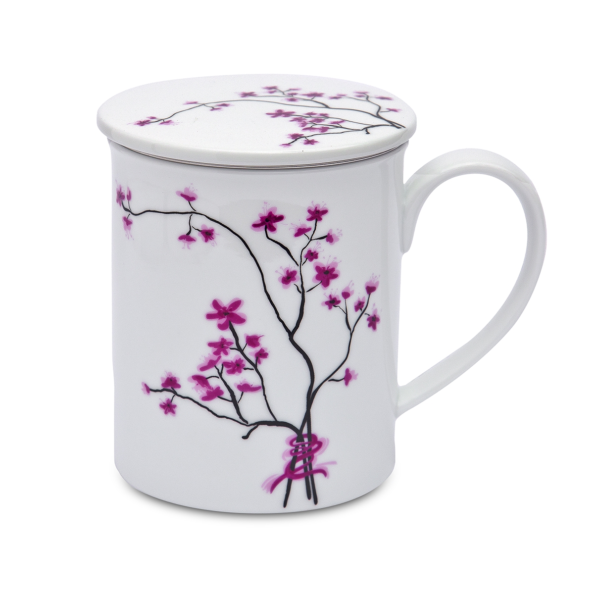 Bild von tealogic Cherry Blossom Teetasse mit Sieb und Deckel 0,5L