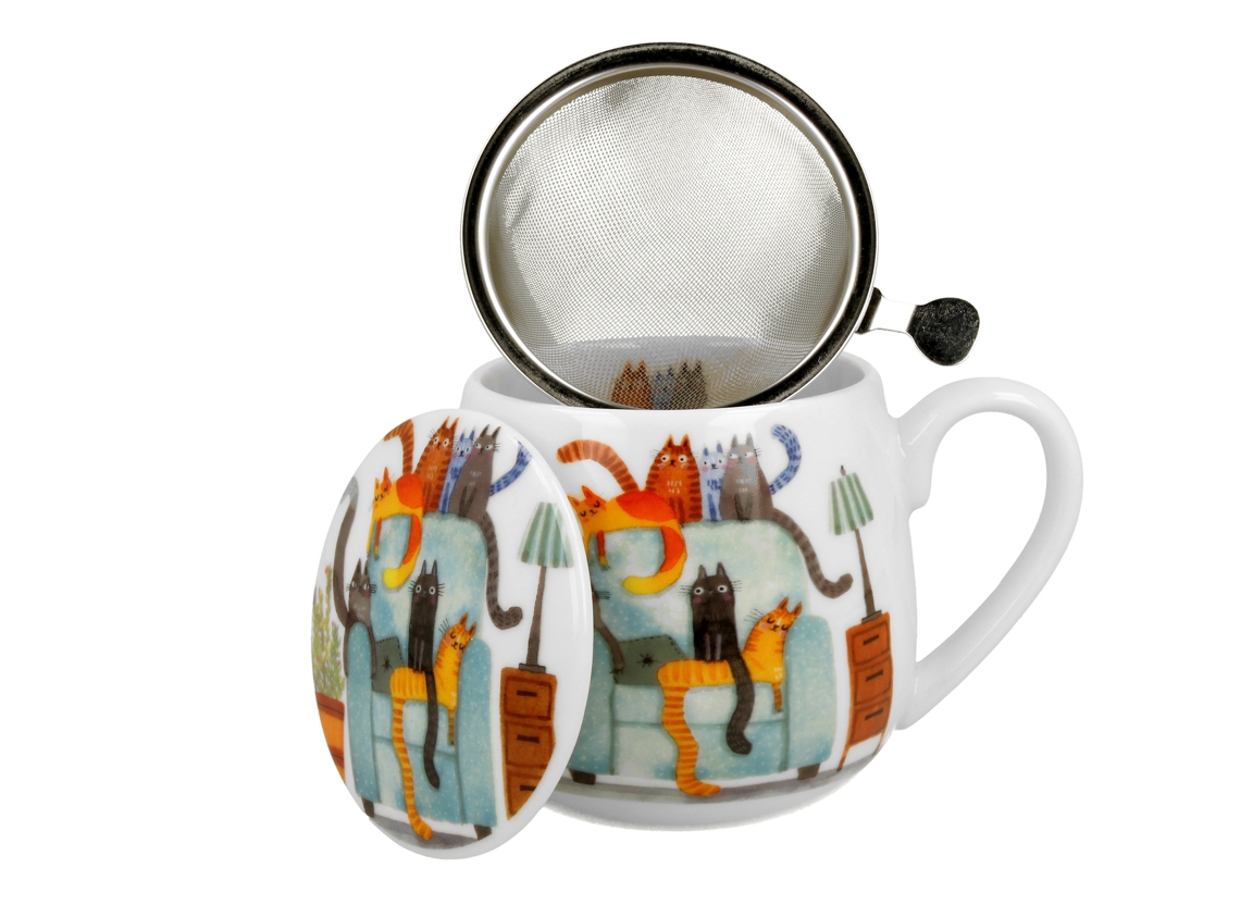 Bild von DUO Cats Chair Sessel Teetasse mit Sieb und Deckel 