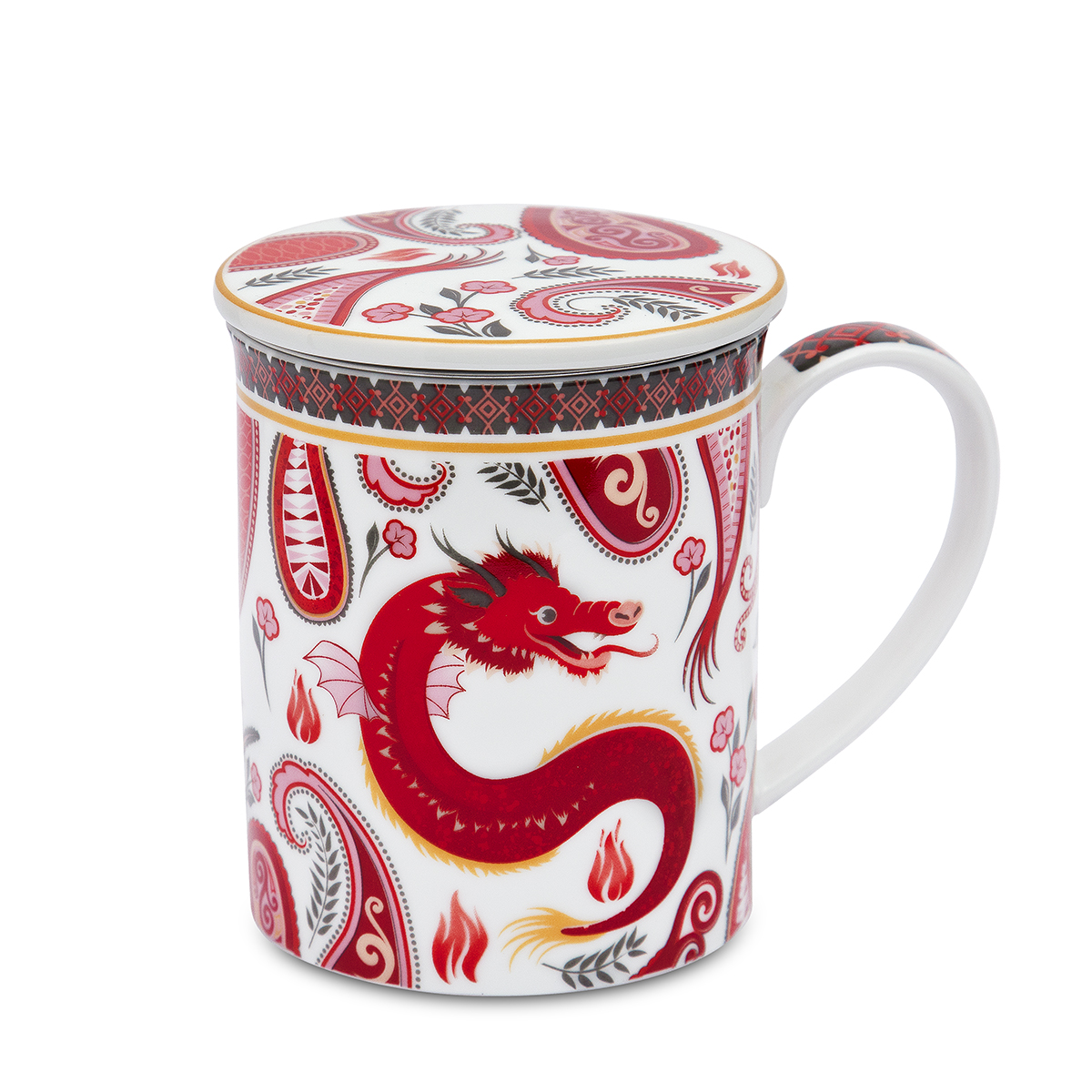 Bild von tealogic Zora Drache Teetasse mit Sieb und Deckel 0,5L